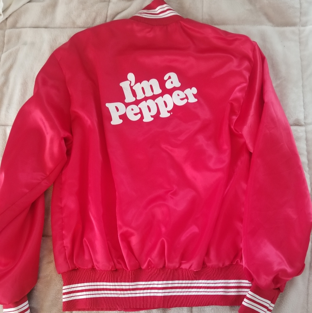 Vintage 1970's Dr. Pepper Silk Bomber jacket